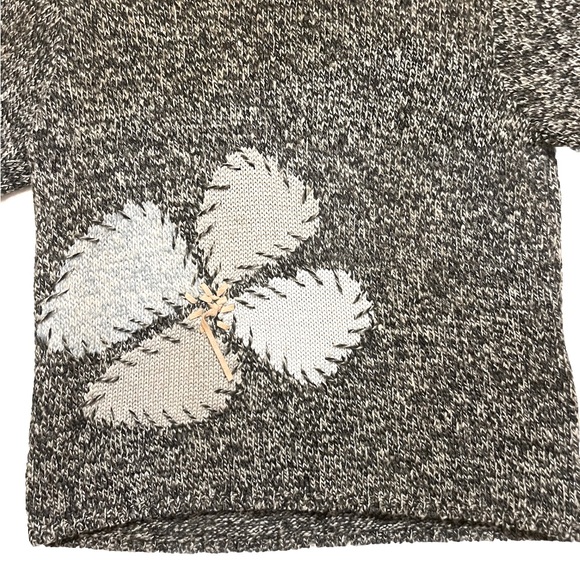 Particolari Made in Italy Women’s Floral Embroidery Wool Turtleneck Sweater L - Picture 4 of 6